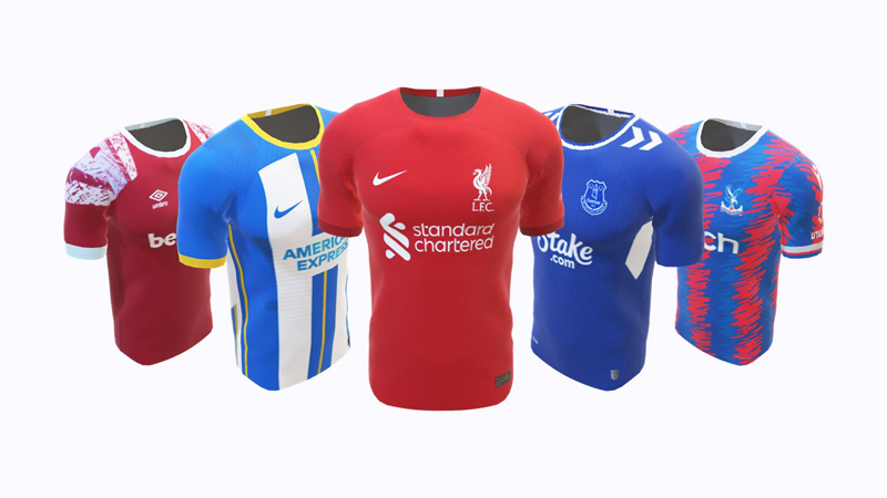 3D Premier League Team Shirts Season 2022-23